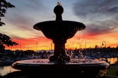Fountain-and-Sunset